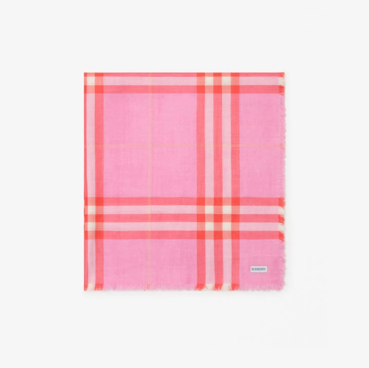 Reversible Check Wool Silk Scarf