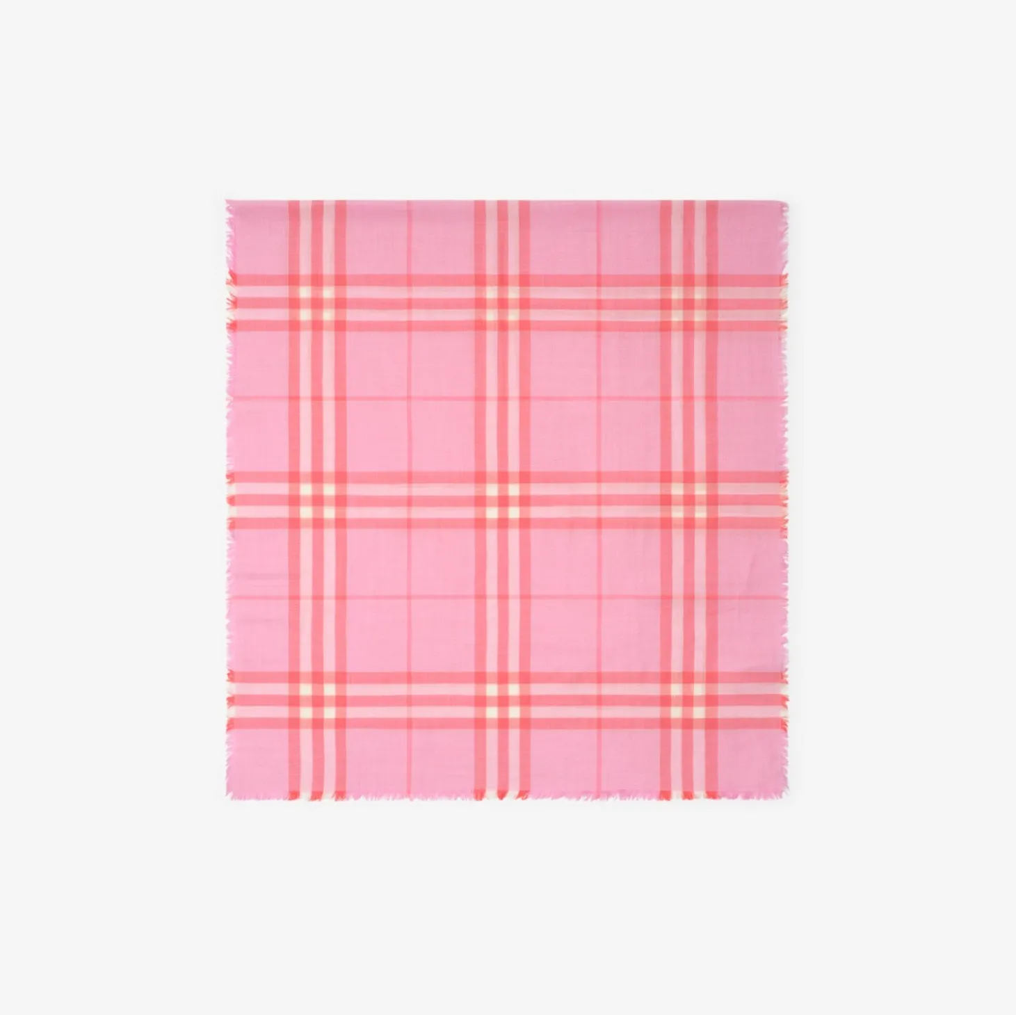 Reversible Check Wool Silk Scarf