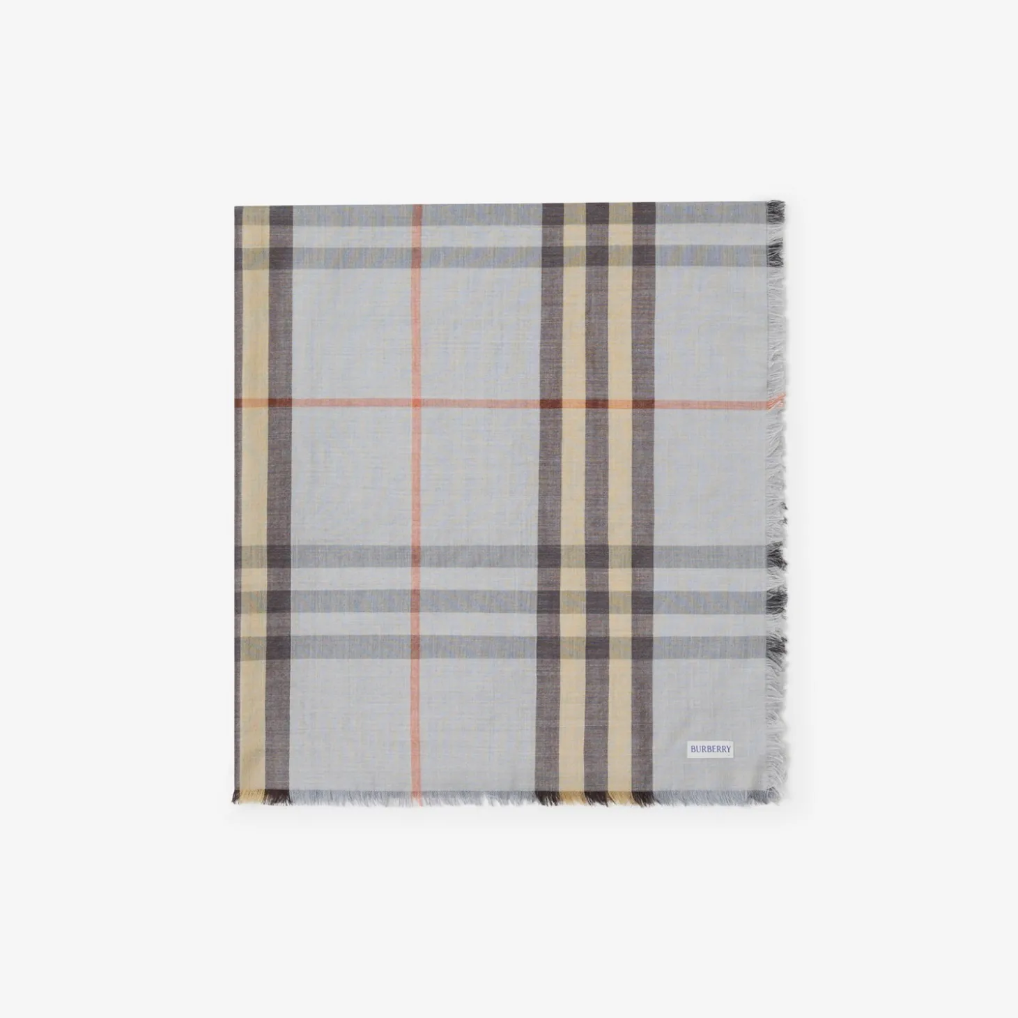 Reversible Check Wool Silk Scarf