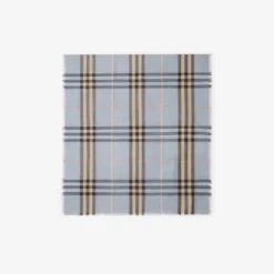 Reversible Check Wool Silk Scarf