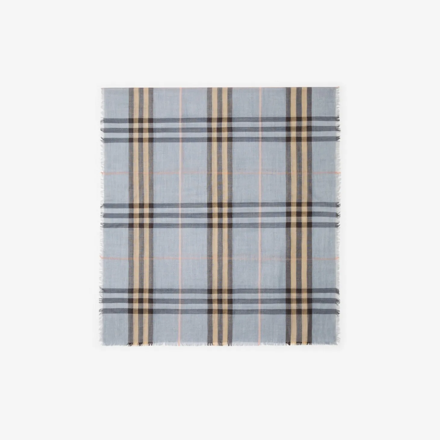 Reversible Check Wool Silk Scarf