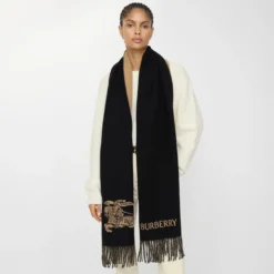 Reversible Knight Cashmere Scarf