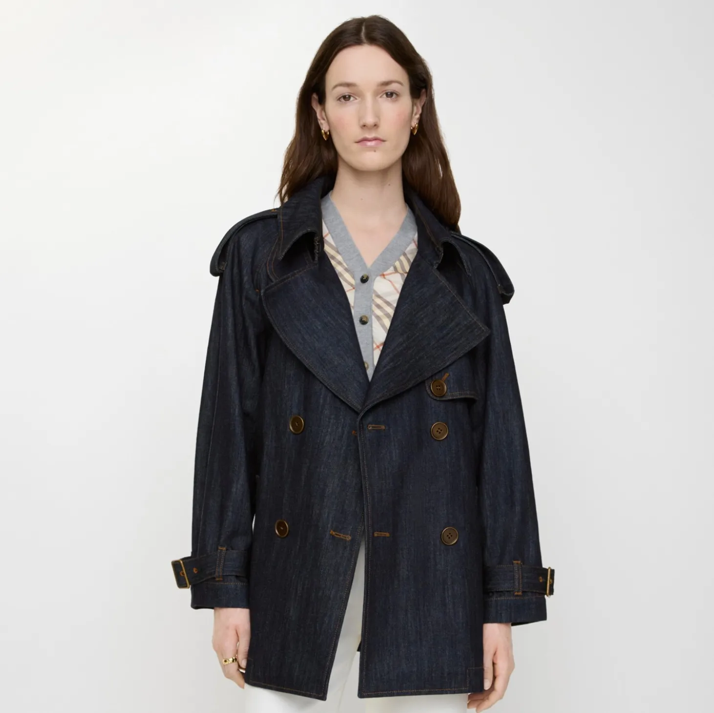 Short Denim Fitzrovia Trench Coat