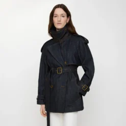 Short Denim Fitzrovia Trench Coat
