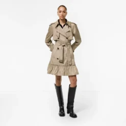 Short Gabardine Tillydrine Trench Coat
