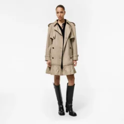 Short Gabardine Tillydrine Trench Coat