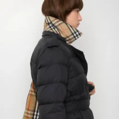Short Nylon Hooded Puffer Coat