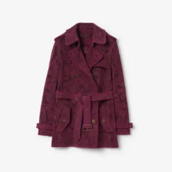 Short Paisley Suede Foxfield Trench Coat