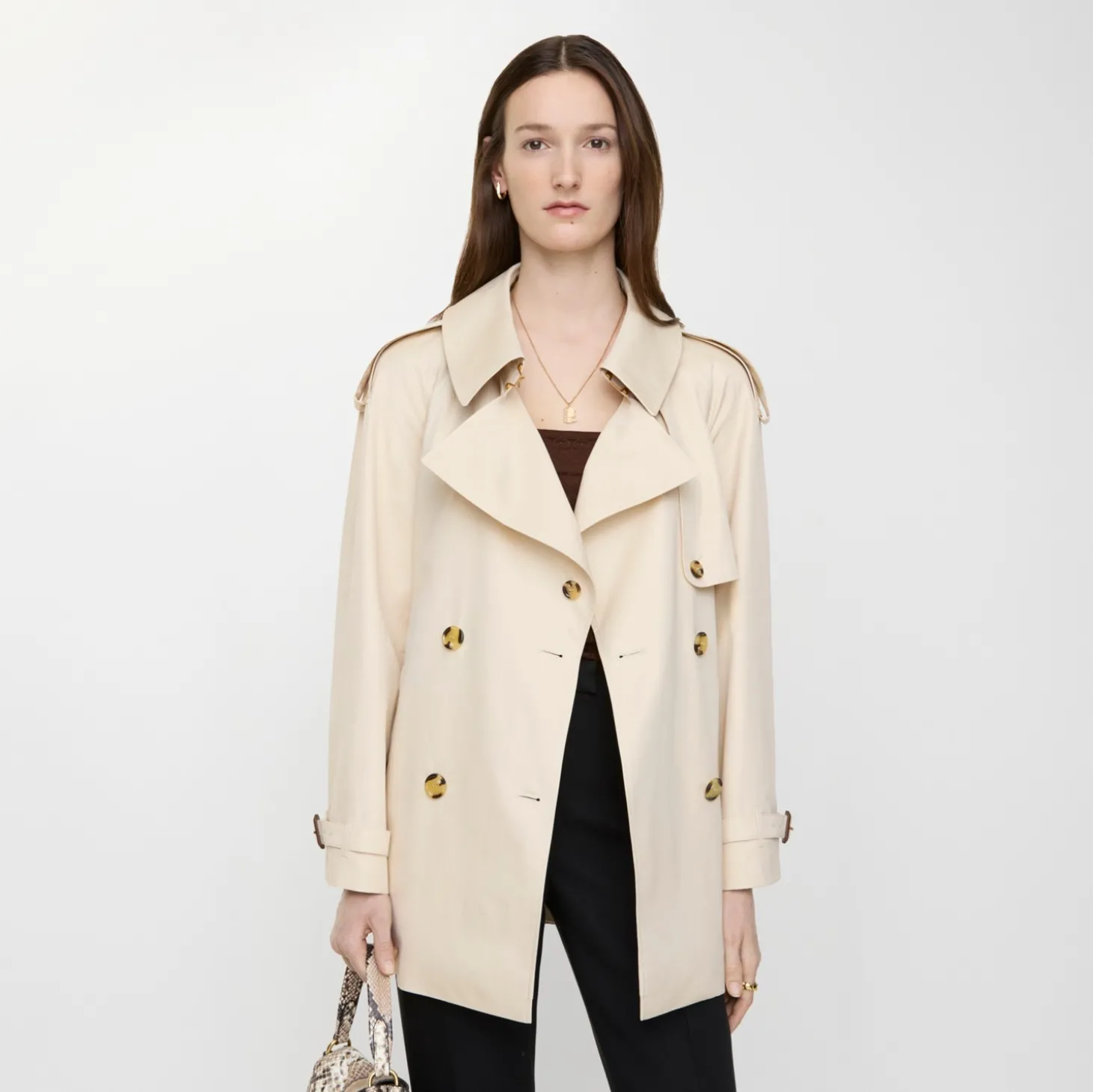 Short Tropical Gabardine Fitzrovia Trench Coat