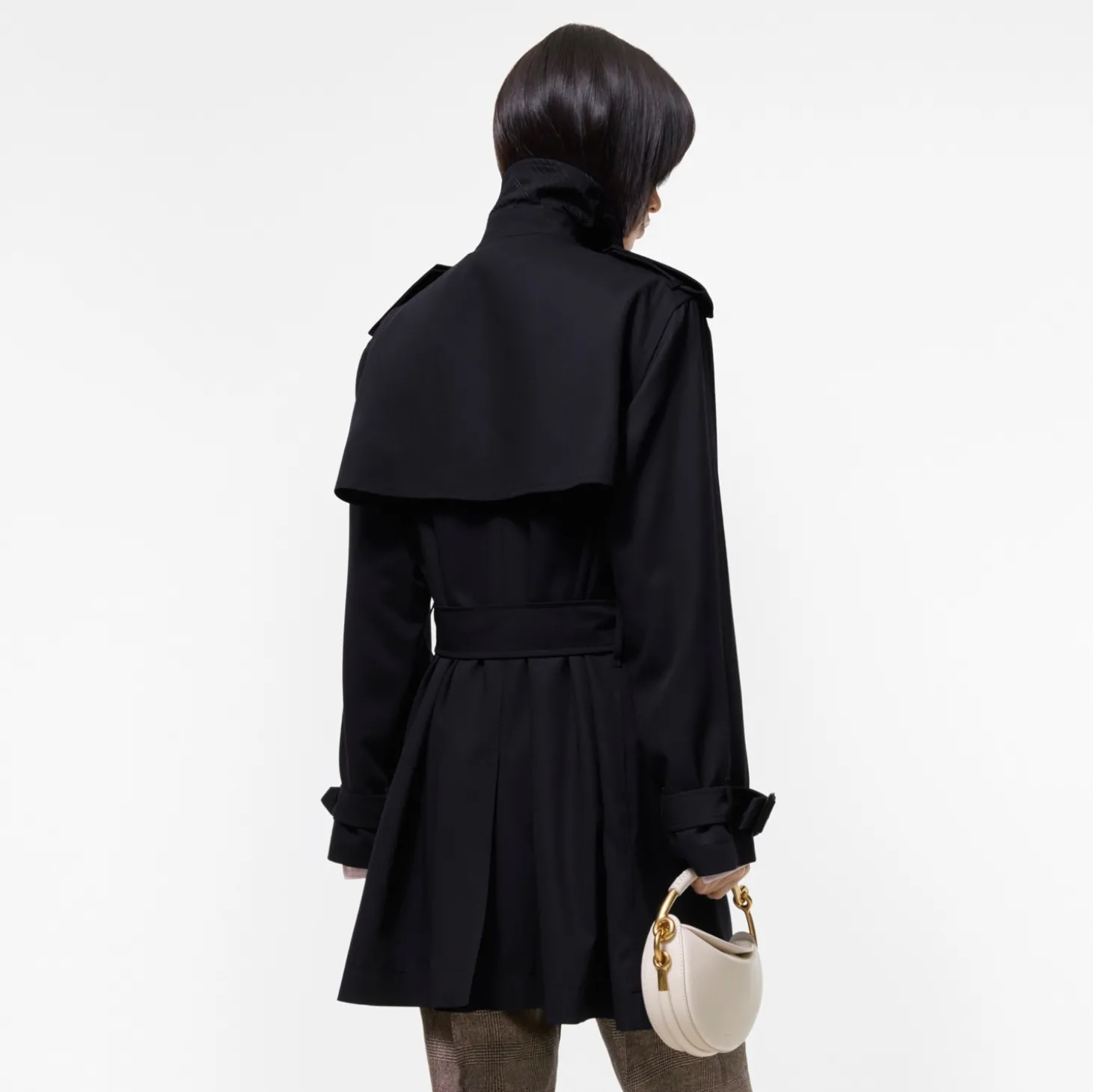 Short Wool Trench Coat