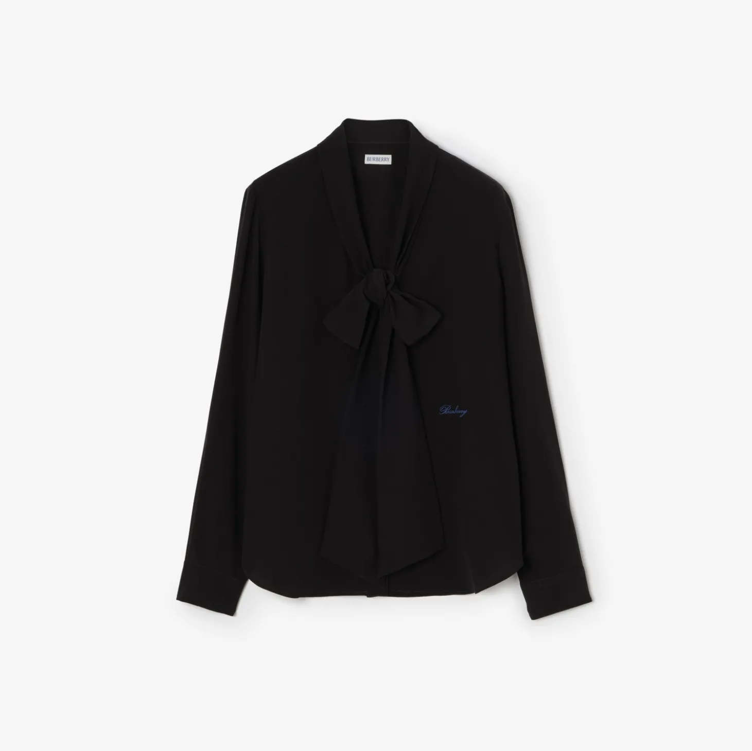 Silk Crepe De Chine Scarf Blouse