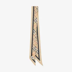 Skinny Check Silk Scarf