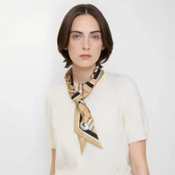 Skinny Check Silk Scarf