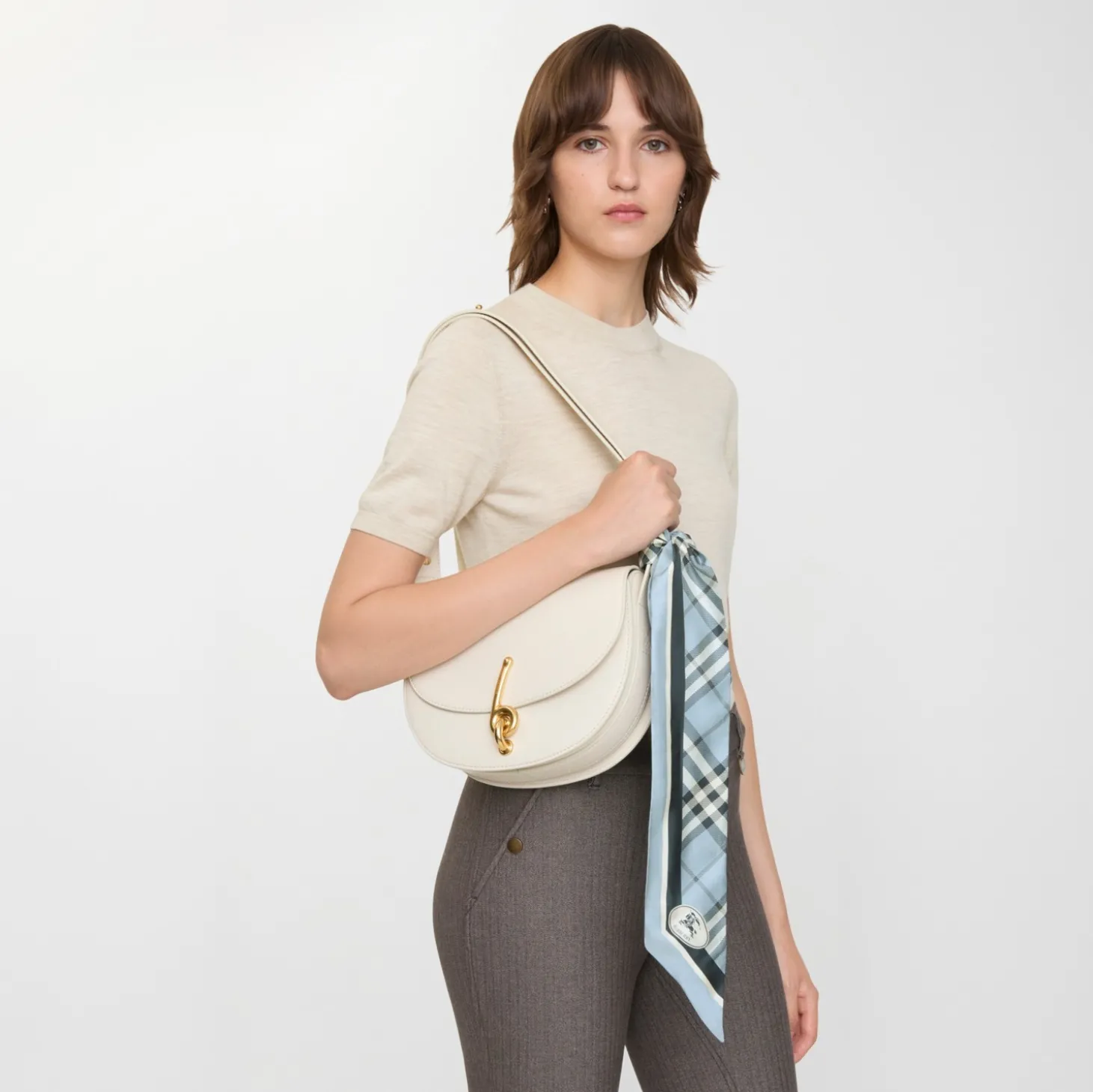 Skinny Check Silk Scarf