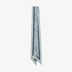 Skinny Check Silk Scarf