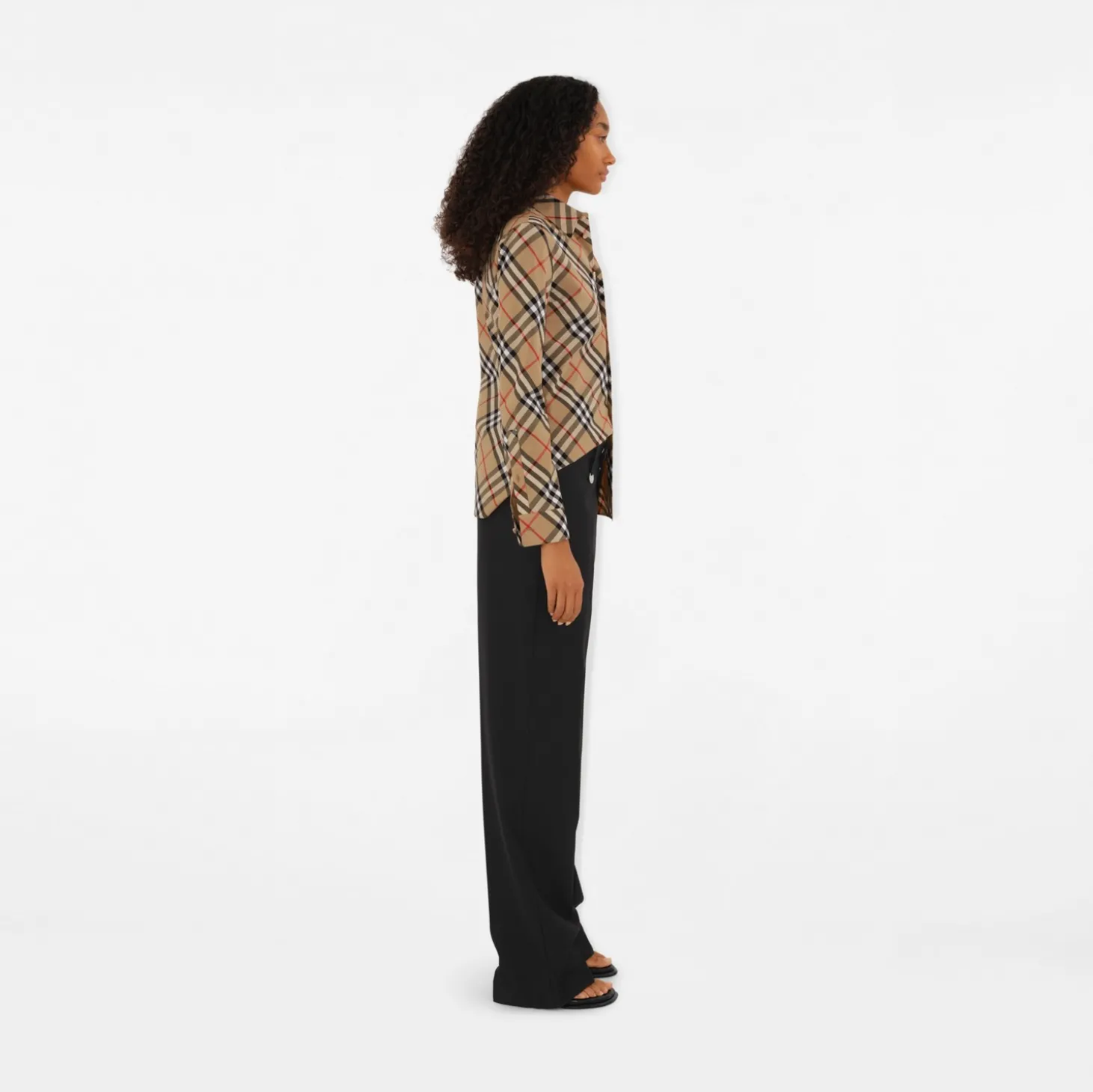 Slim Fit Check Cotton Poplin Shirt