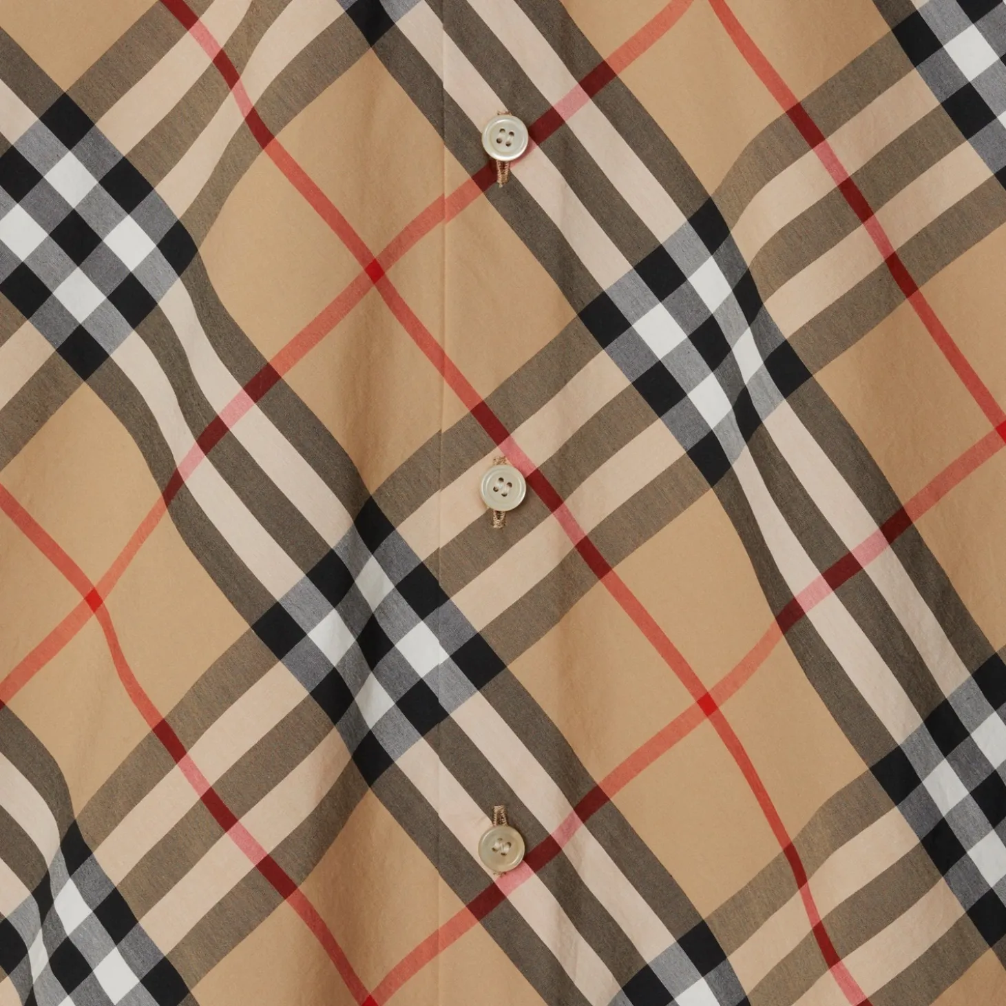 Slim Fit Check Cotton Poplin Shirt