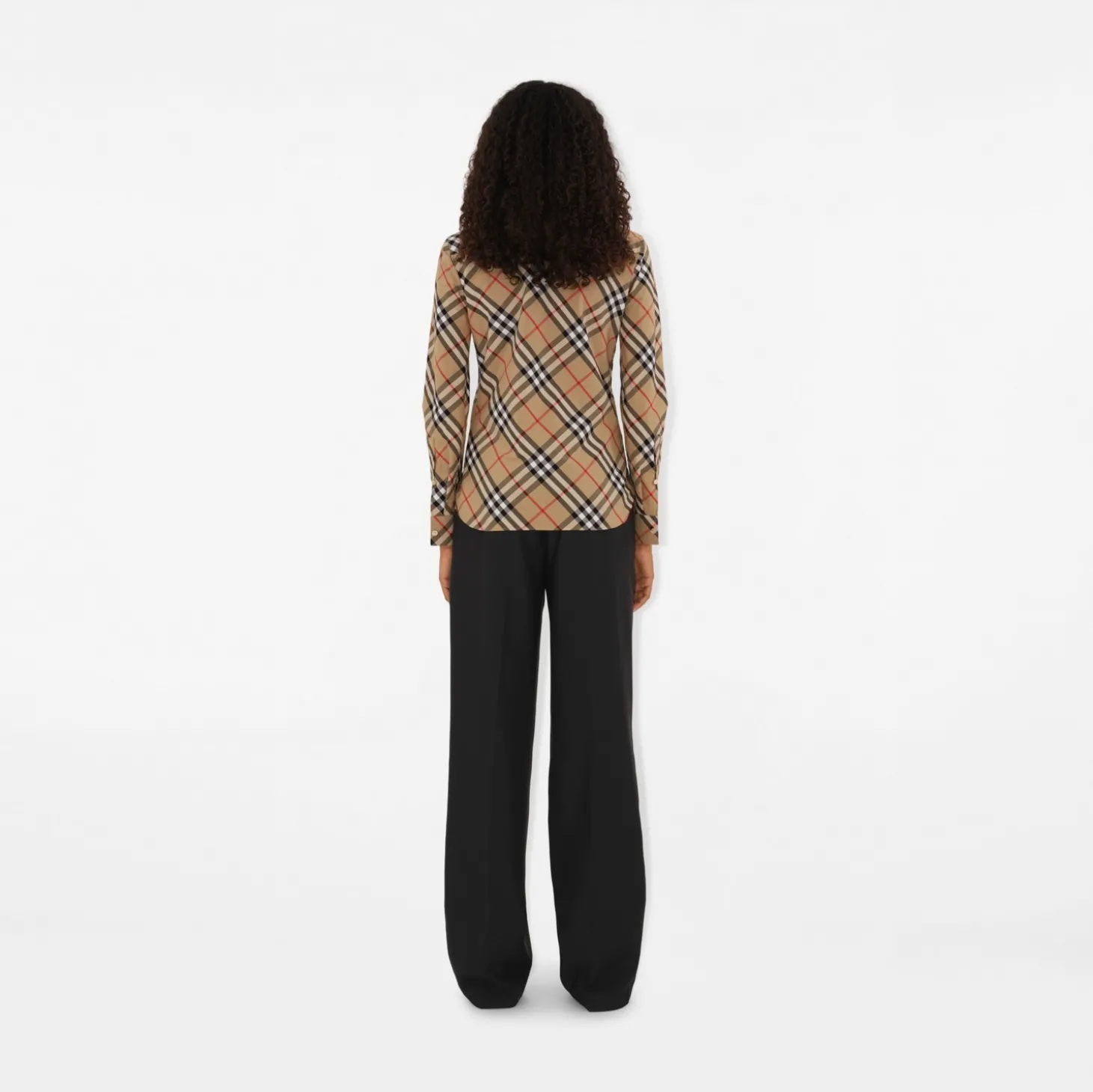 Slim Fit Check Cotton Poplin Shirt