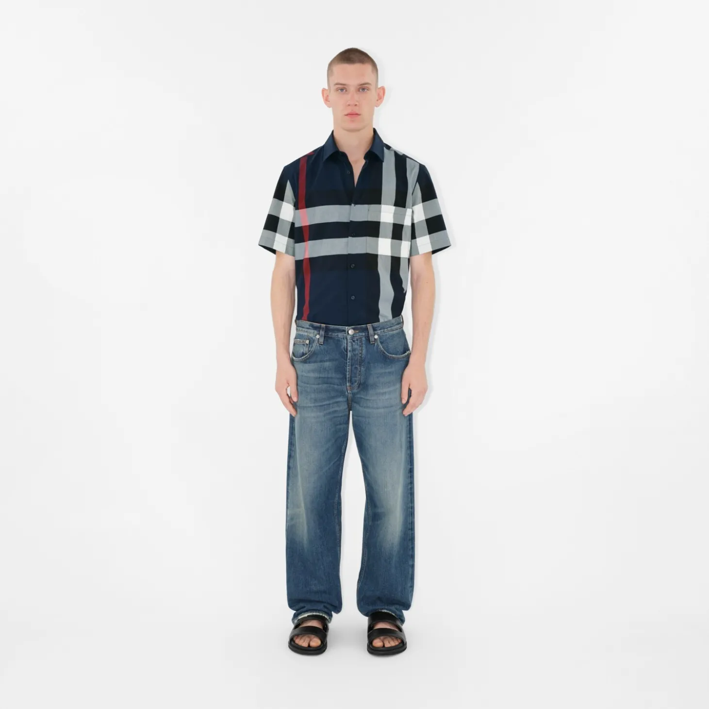 Slim Fit Check Cotton Shirt