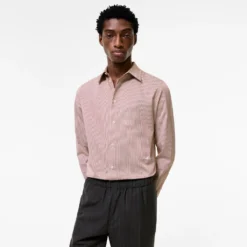 Slim Fit Striped Cotton Shirt
