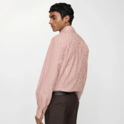 Slim Fit Striped Cotton Shirt