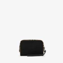 Small Check Trim Travel Pouch