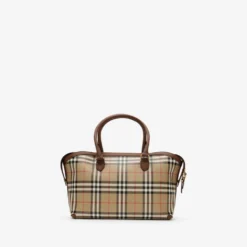 Small Check Zip Tote