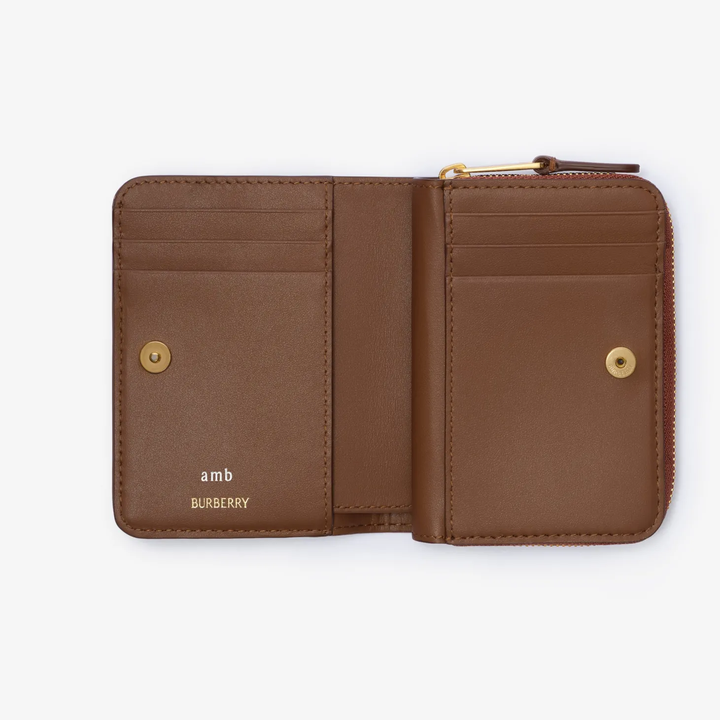 Small Check Zip Wallet