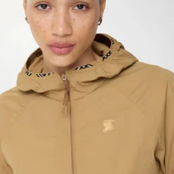Stretch Nylon Hooded Jacket