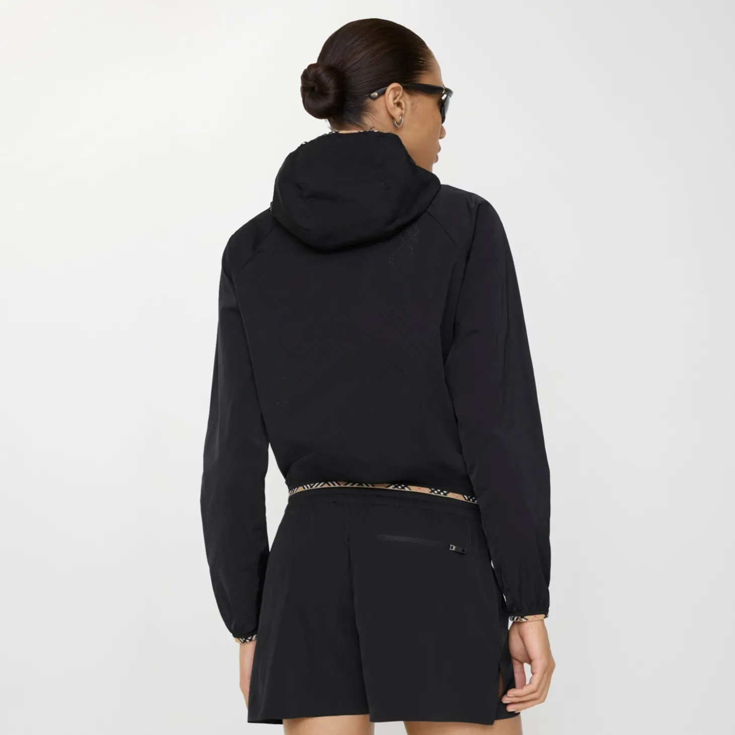 Stretch Nylon Hooded Jacket