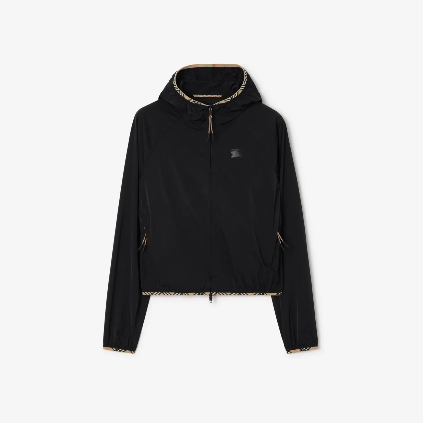 Stretch Nylon Hooded Jacket