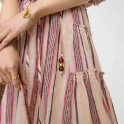 Striped Cotton Voile Dress