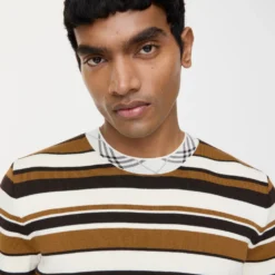Striped Wool Blend T-shirt