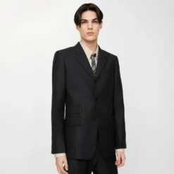 Striped Wool Mohair Tailored Jacket