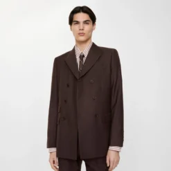 Striped Wool Mohair Tailored Jacket
