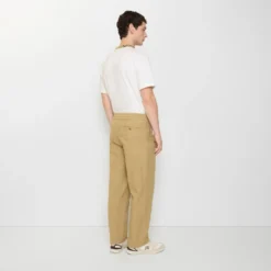 Textured Check Cotton Trousers