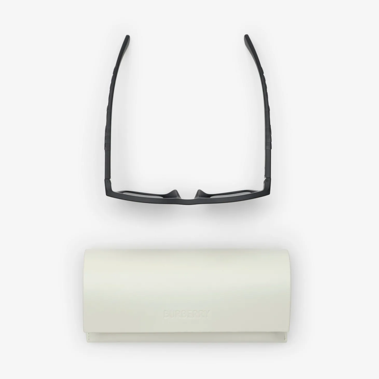 Textured Check Square Sunglasses