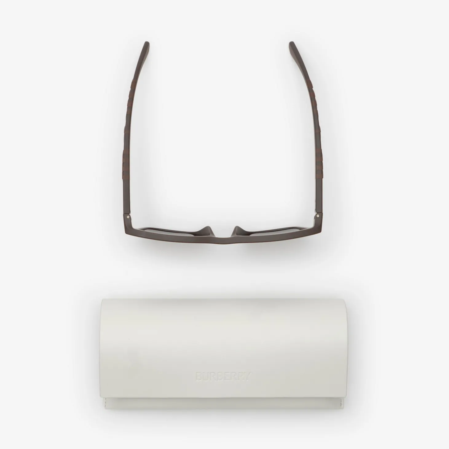 Textured Check Square Sunglasses