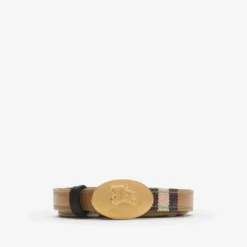 Thin Reversible Check Knight Stamp Belt