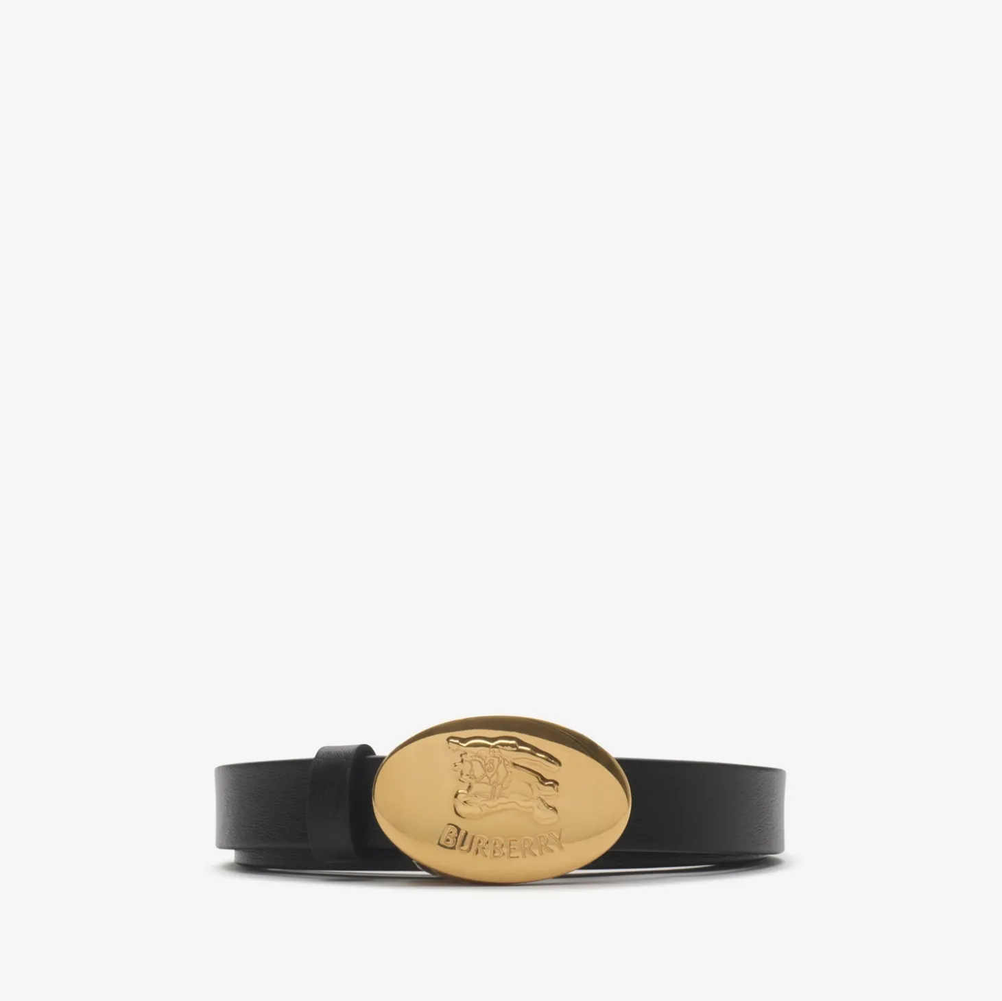 Thin Reversible Leather Knight Stamp Belt