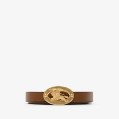 Thin Reversible Leather Knight Stamp Belt