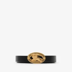 Thin Reversible Leather Knight Stamp Belt