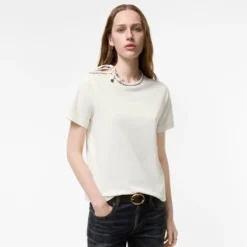 Tie-sleeve Cotton T-shirt