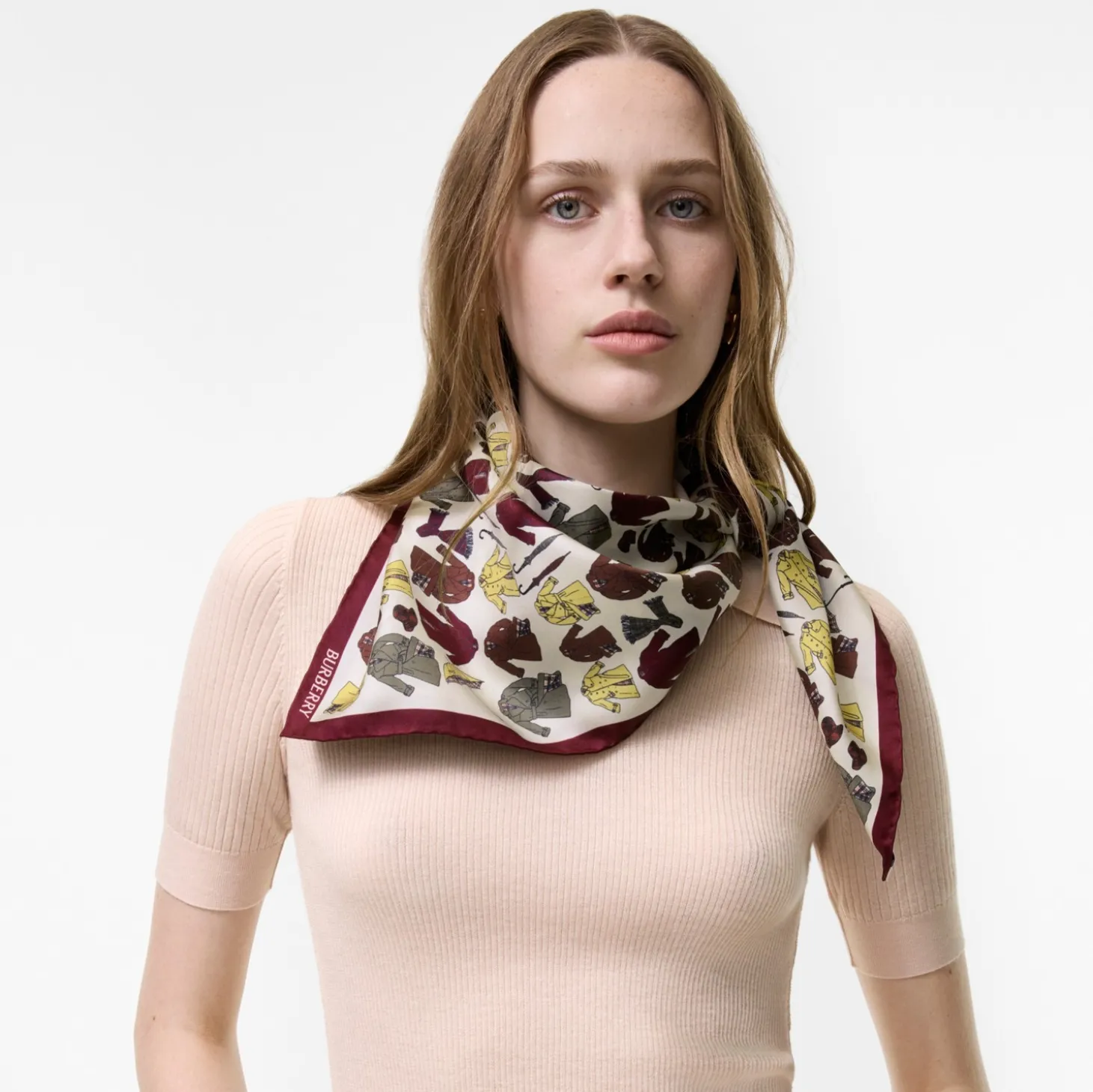 Trench Coat Silk Scarf