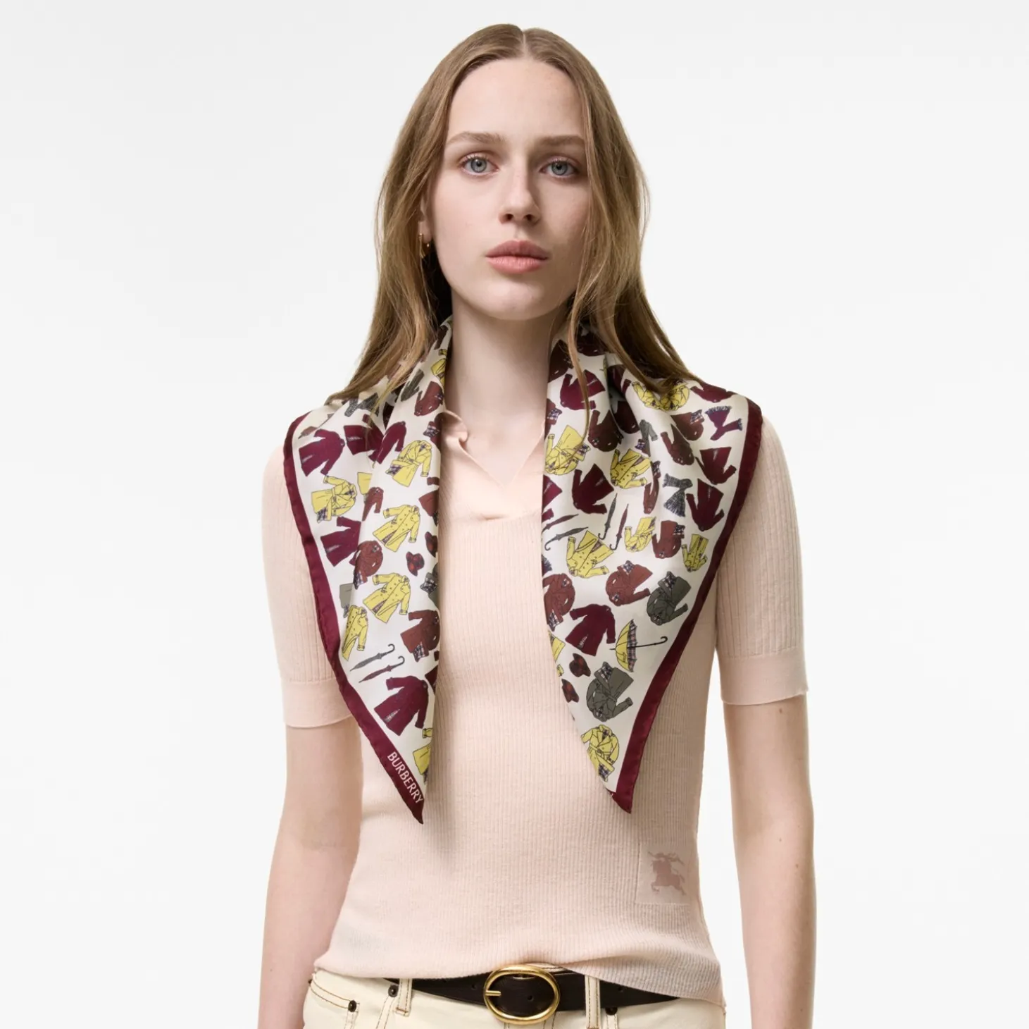 Trench Coat Silk Scarf