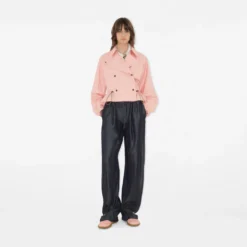 Tropical Gabardine Hooded Trench Jacket