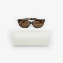 Tubular Check Round Sunglasses