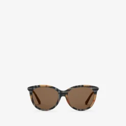 Tubular Check Round Sunglasses