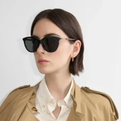 Tubular Check Round Sunglasses​