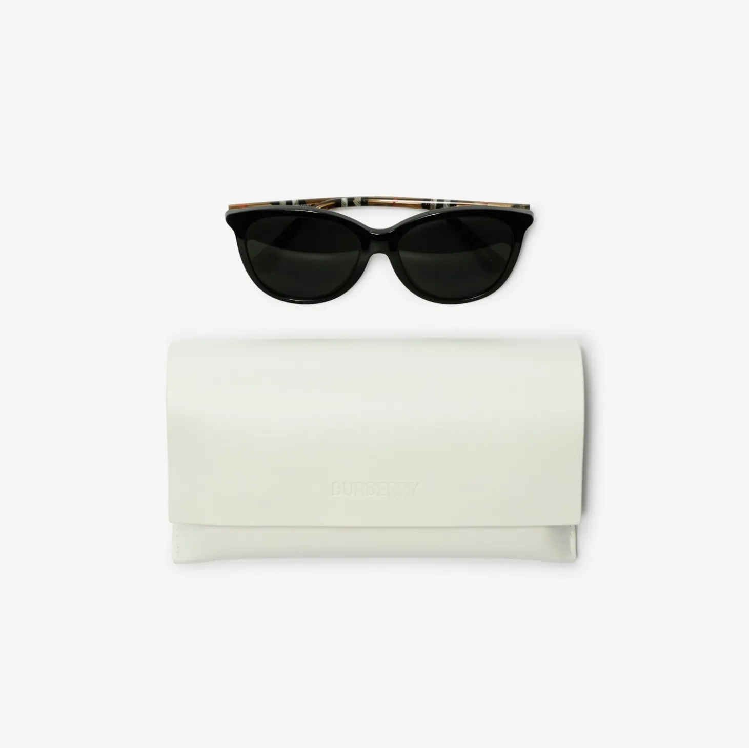 Tubular Check Round Sunglasses